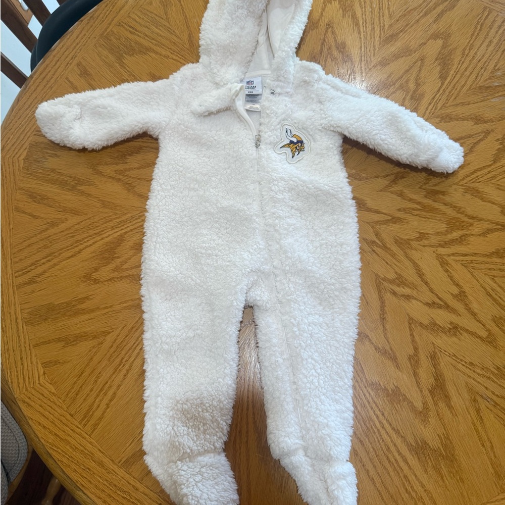 NFL White Fleece Baby One Piece